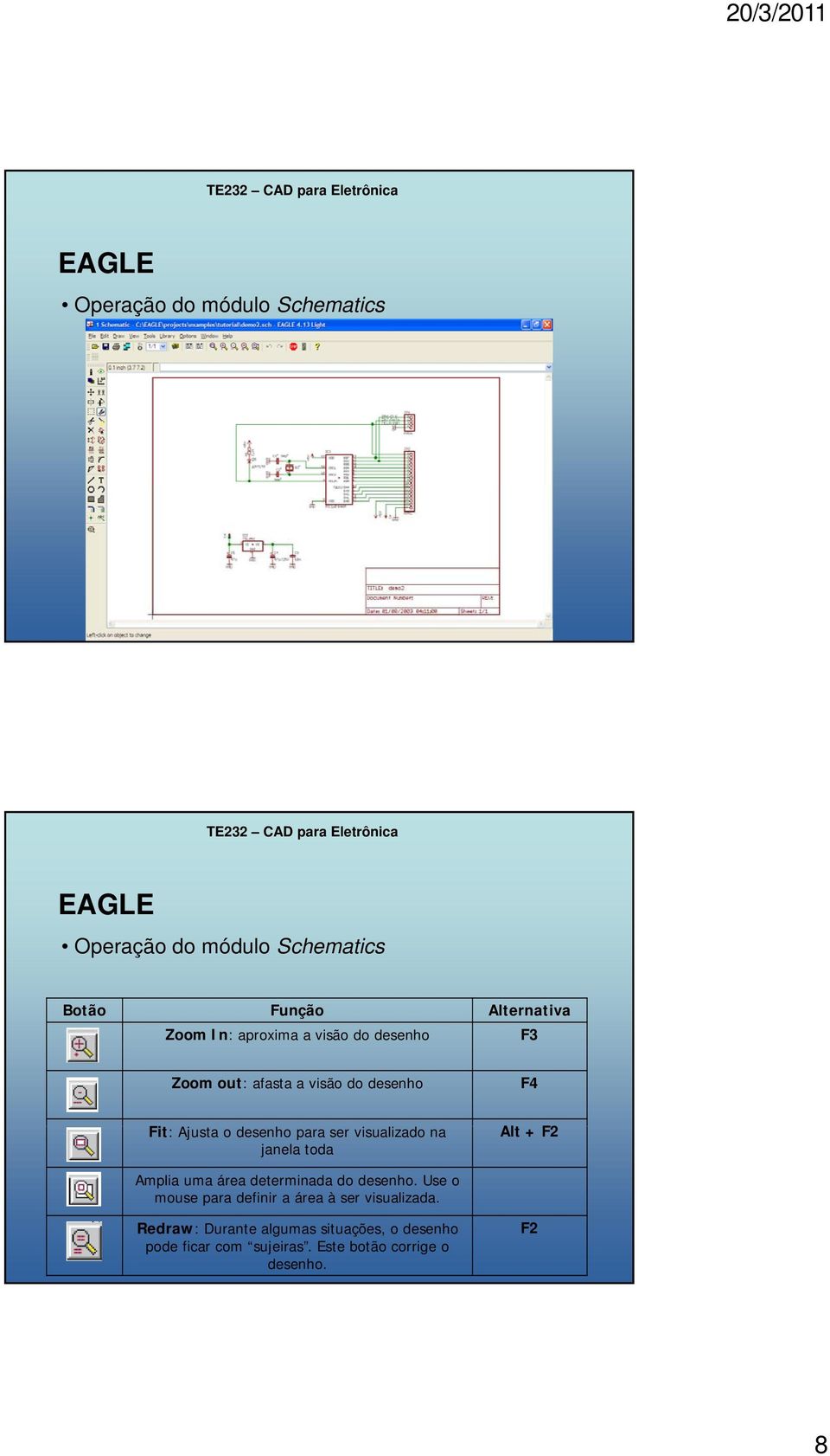 Alt + F2 janela toda Amplia uma área determinada do desenho.