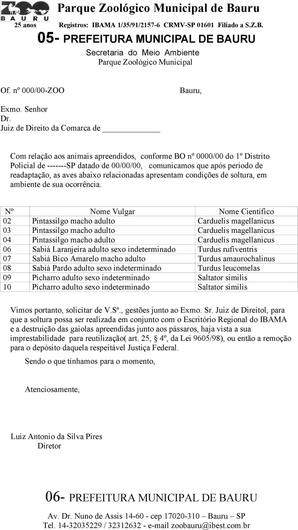 abaixo relacionadas apresentam condições de soltura, em ambiente de sua ocorrência.