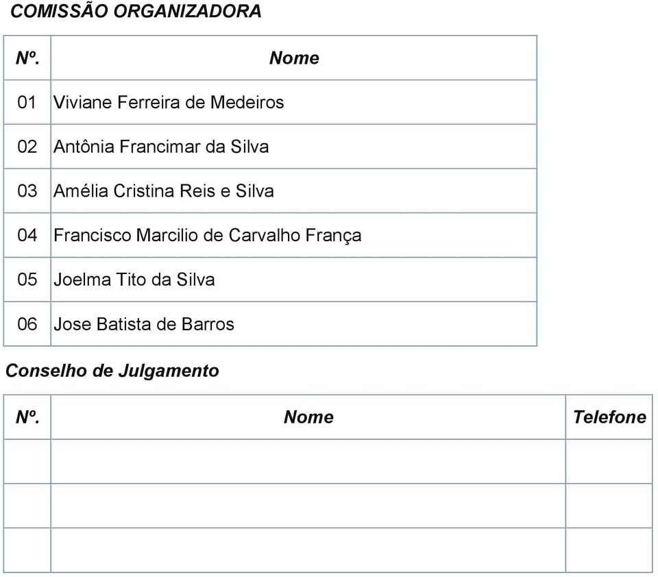 Silva 03 Amélia Cristina Reis e Silva 04 Francisco Marcilio de