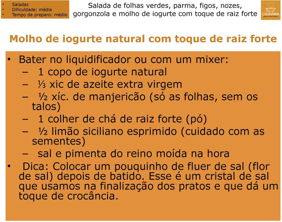 de manjericão (só as folhas, sem os talos) 1 colher de chá de raiz forte (pó) ½ limão siciliano esprimido (cuidado com as