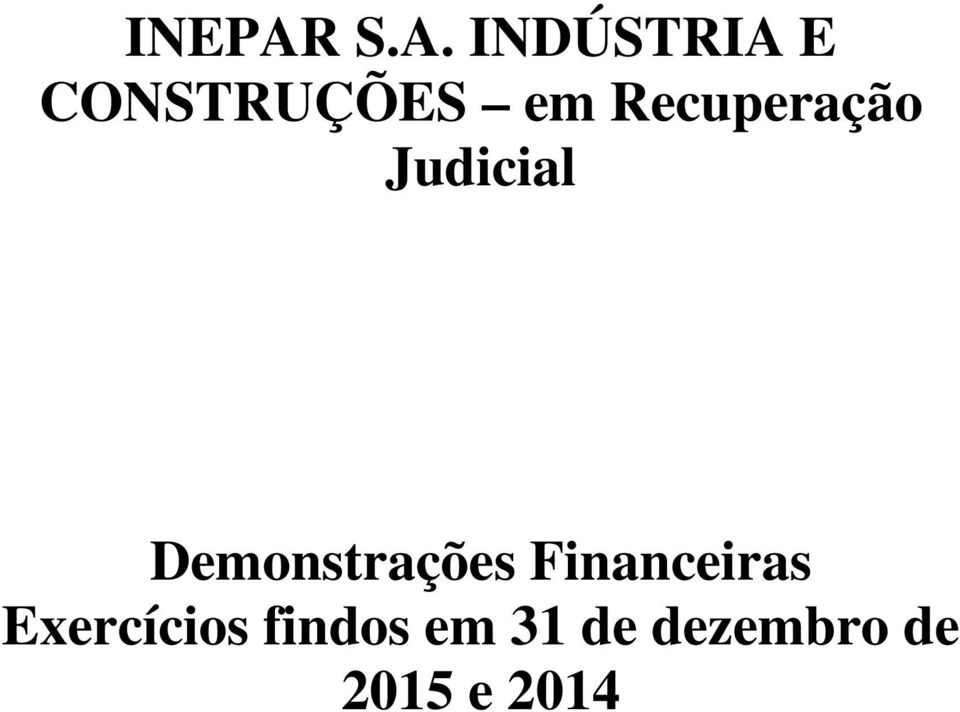 Recuperação Judicial