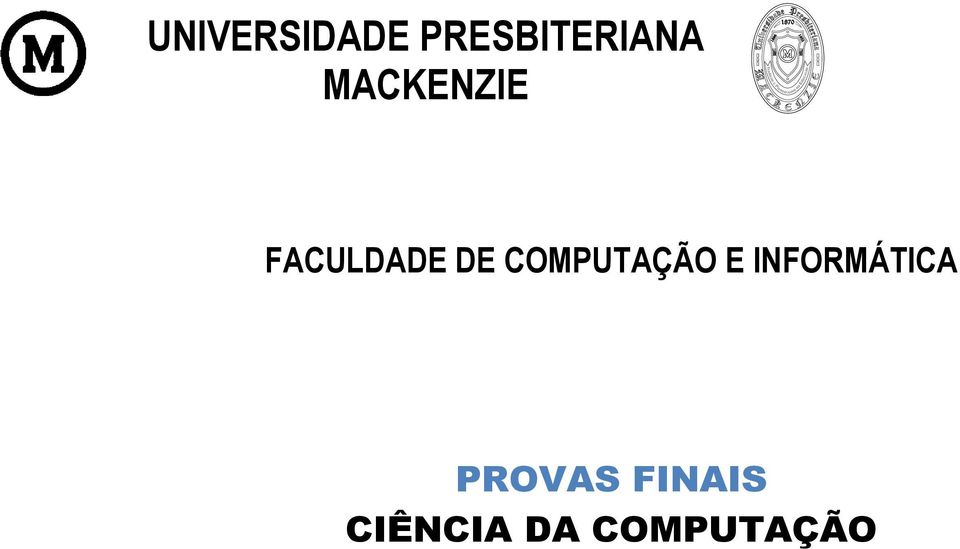 COMPUTAÇÃO E INFORMÁTICA