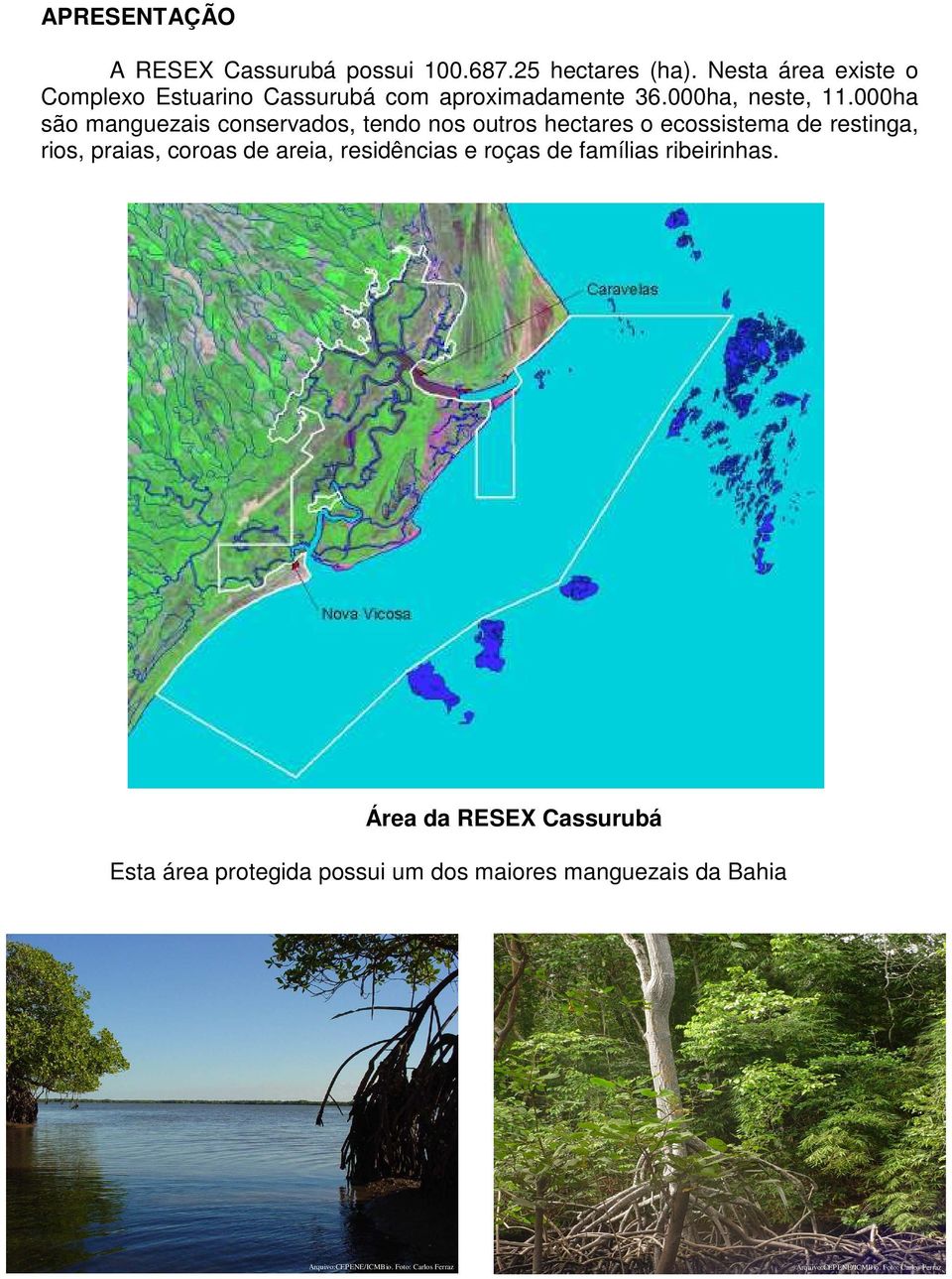 000ha são manguezais conservados, tendo nos outros hectares o ecossistema de restinga, rios, praias, coroas de areia,