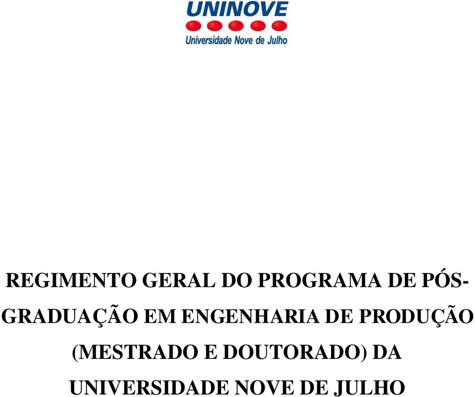 DE PRODUÇÃO (MESTRADO E