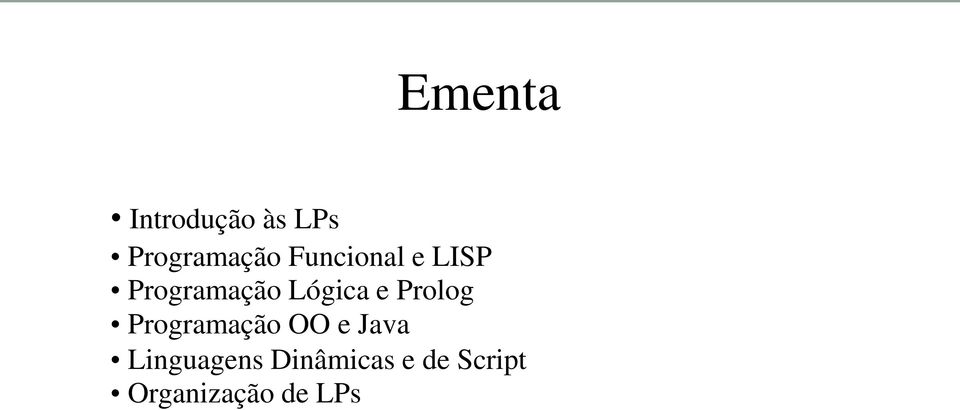 Prolog Programação OO e Java