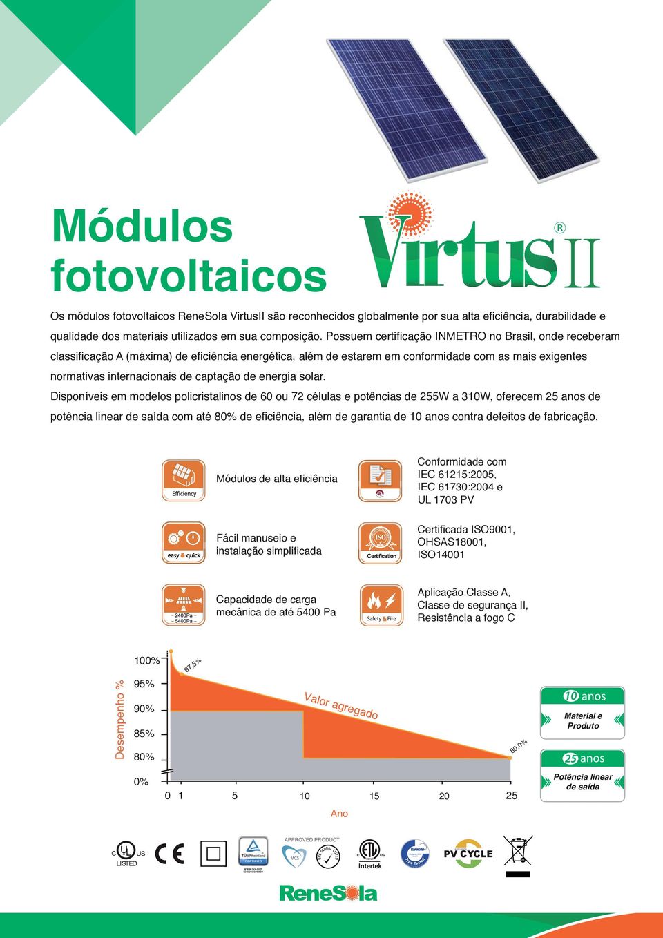 Possuem certifi cação INMETRO no Brasil, onde receberam classifi cação A (máxima) de efi ciência energética, além de estarem em conformidade com as mais exigentes normativas internacionais de