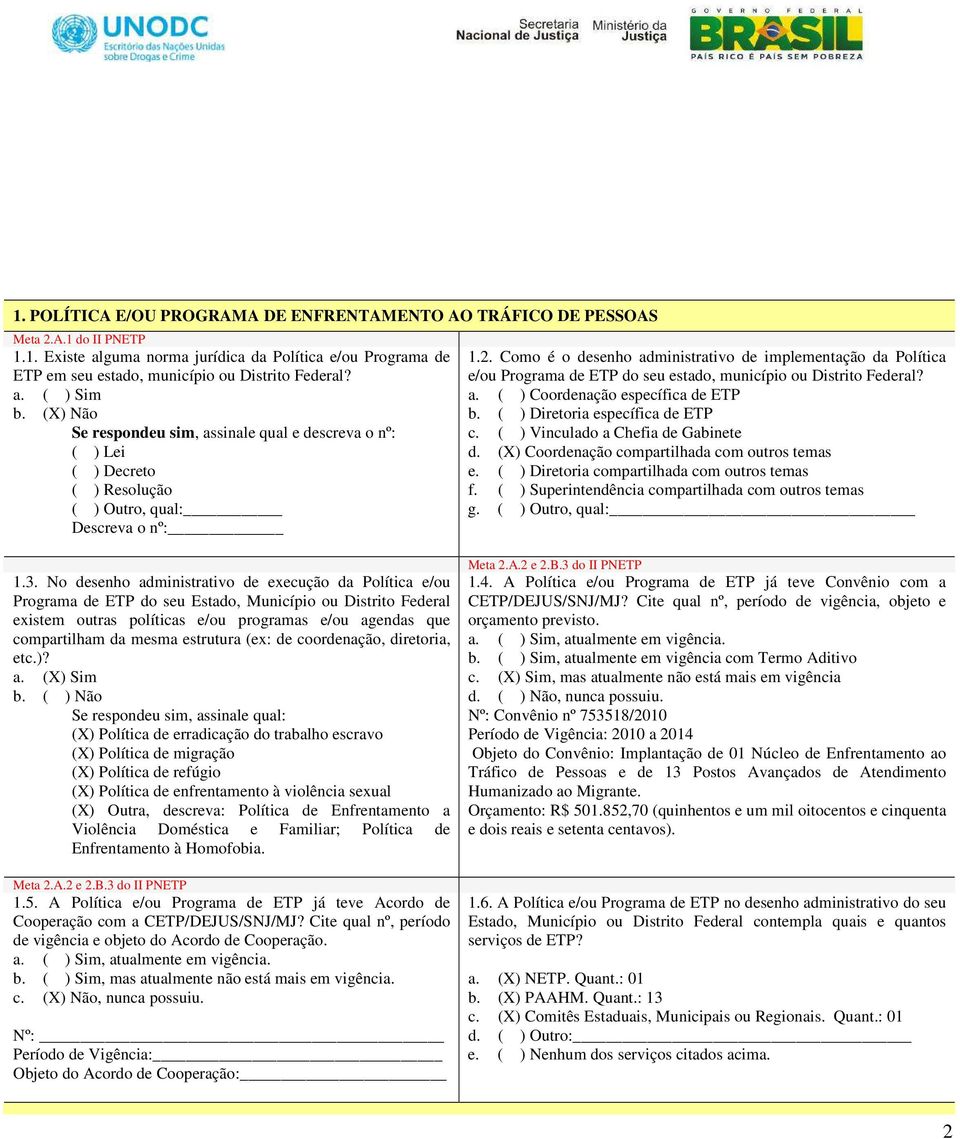 Como é o desenho administrativo de implementação da Política e/ou Programa de ETP do seu estado, município ou Distrito Federal? a. ( ) Coordenação específica de ETP b.