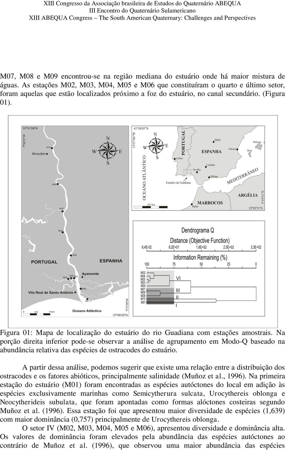 Figura 01: Mapa de localização do estuário do rio Guadiana com estações amostrais.