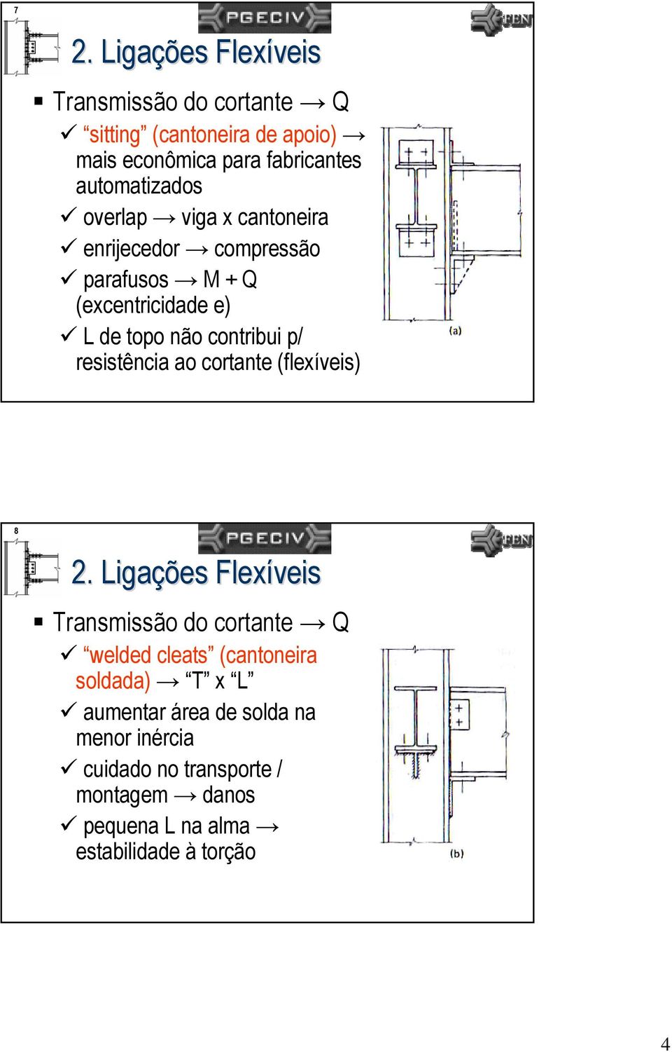 contribui p/ resistência ao cortante (flexíveis) 8 2.