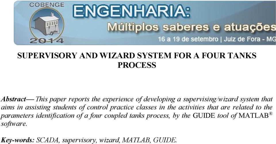 classes in the activities that are related to the parameters identification of a four coupled