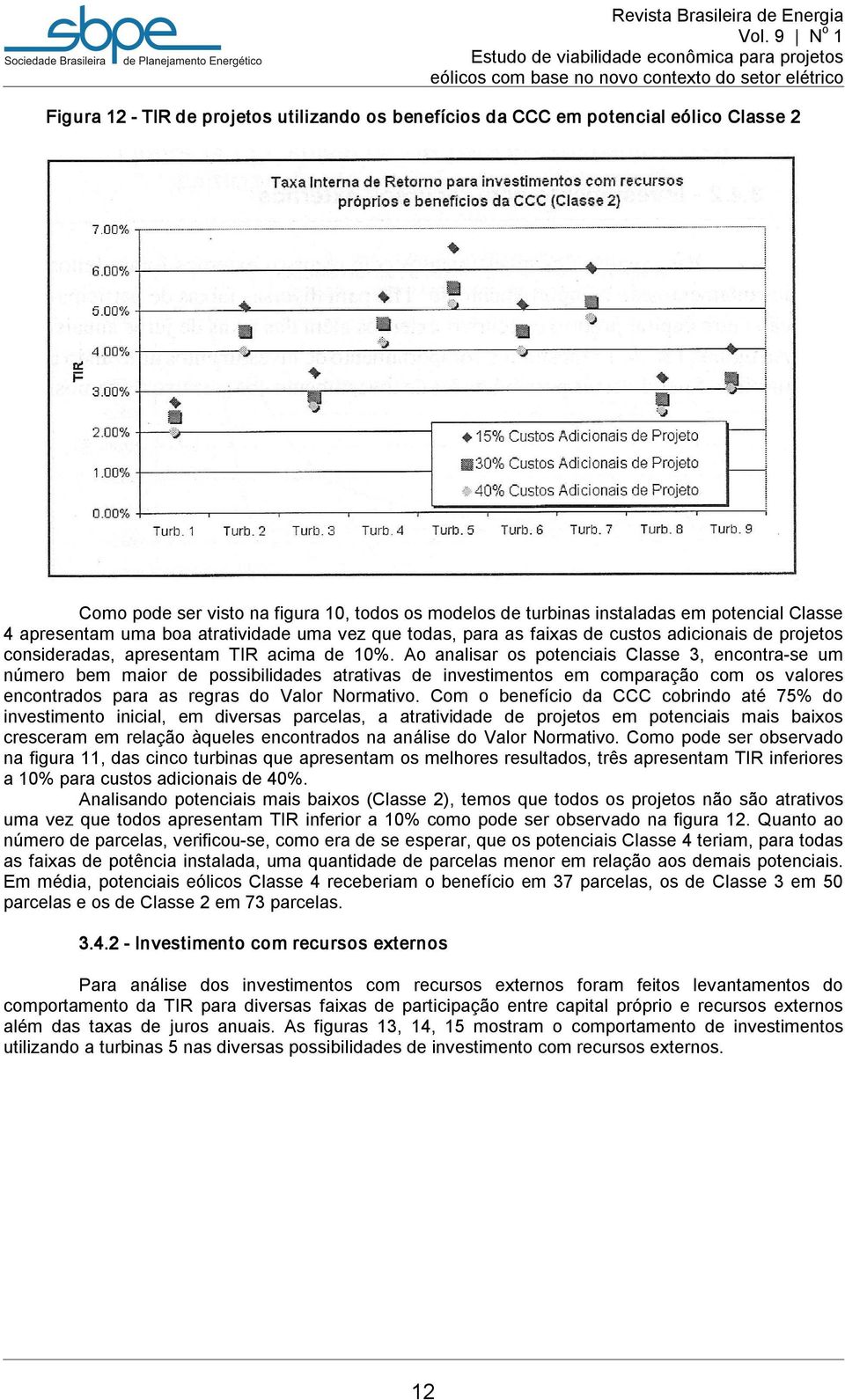 Ao analisar os potenciais Classe 3, encontra se um número bem maior de possibilidades atrativas de investimentos em comparação com os valores encontrados para as regras do Valor Normativo.