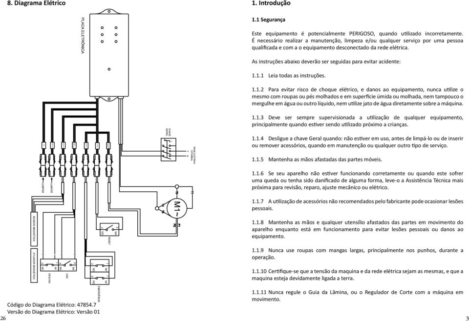 É necessário realizar a manutenção, limpeza e/ou qualquer serviço por uma pessoa qualificada e com a o equipamento desconectado da rede elétrica.