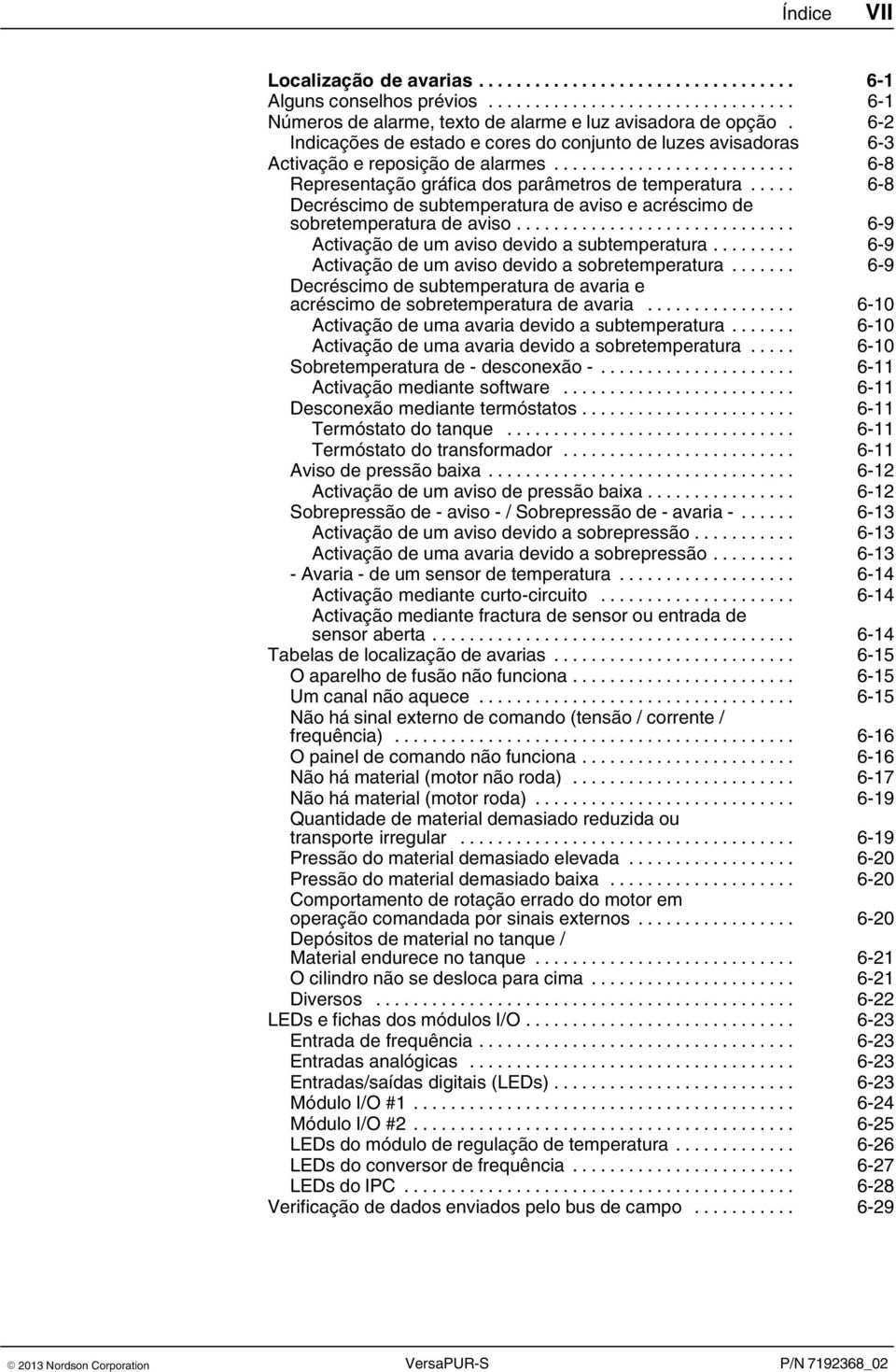 .. 6 8 Decréscimo de subtemperatura de aviso e acréscimo de sobretemperatura de aviso... 6 9 Activação de um aviso devido a subtemperatura... 6 9 Activação de um aviso devido a sobretemperatura.