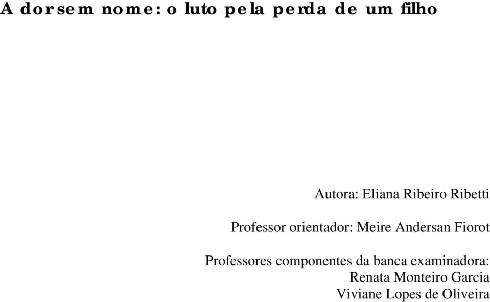 Andersan Fiorot Professores componentes da banca