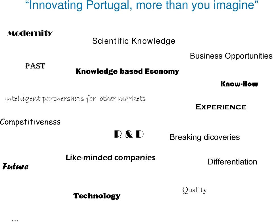 Business Opportunities Know-How Experience Competitiveness Future R & D