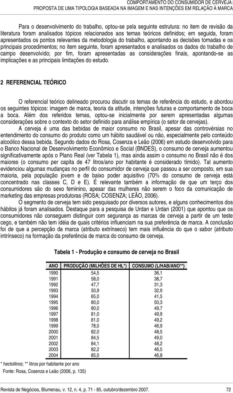 e os principais procedimentos; no item seguinte, foram apresentados e analisados os dados do trabalho de campo desenvolvido; por fim, foram apresentadas as considerações finais, apontando-se as