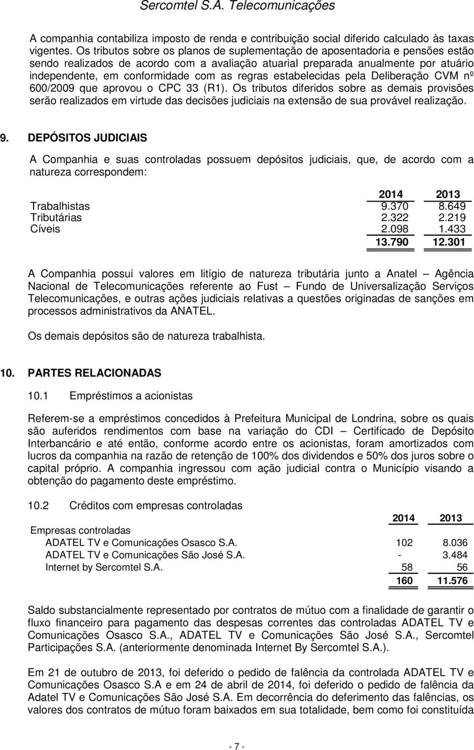 regras estabelecidas pela Deliberação CVM nº 600/2009 que aprovou o CPC 33 (R1).