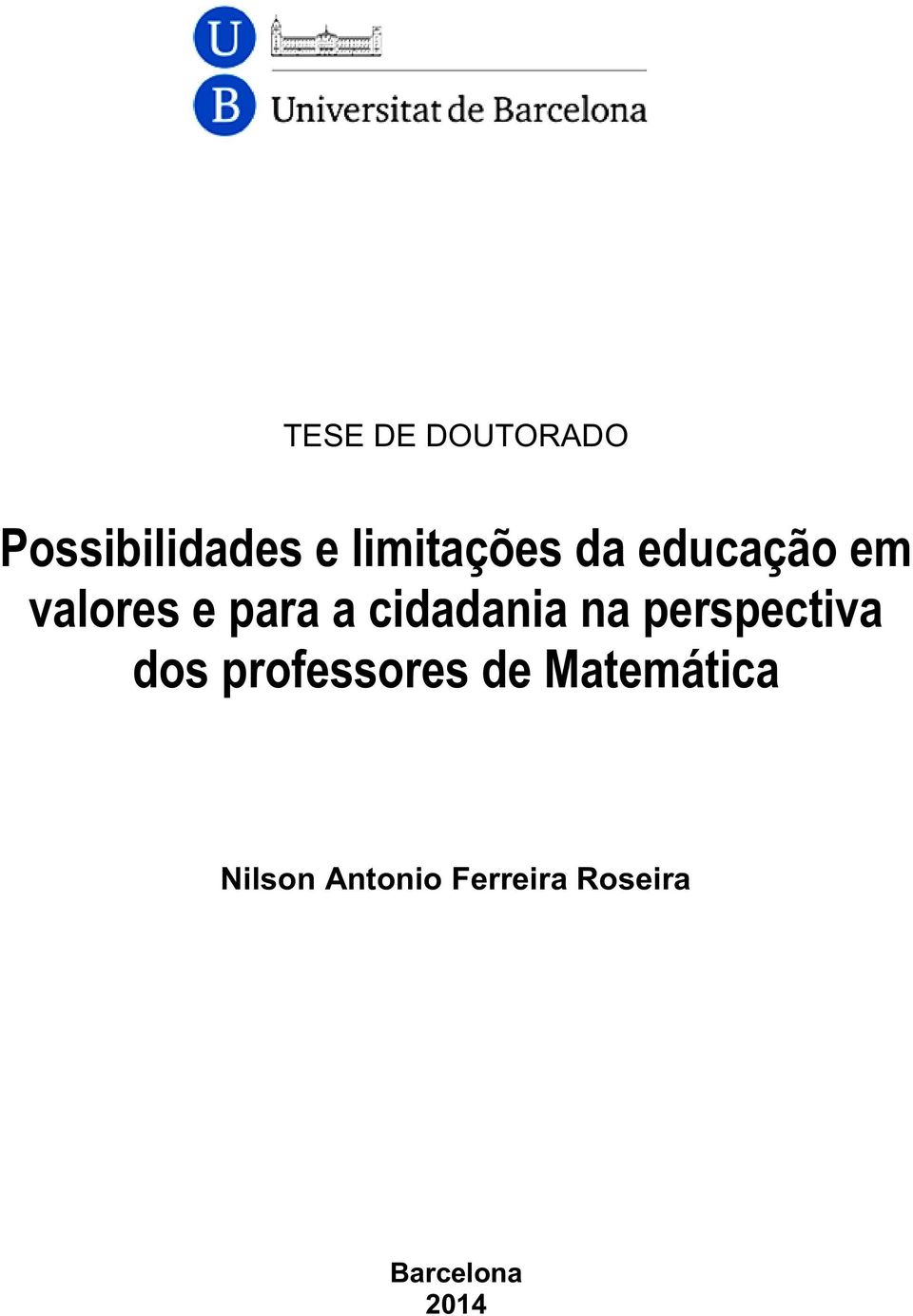 cidadania na perspectiva dos professores de