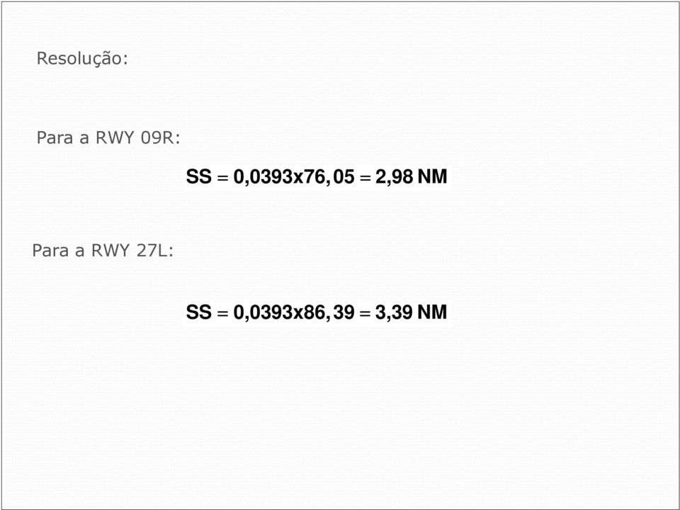 NM Para a RWY 27L: