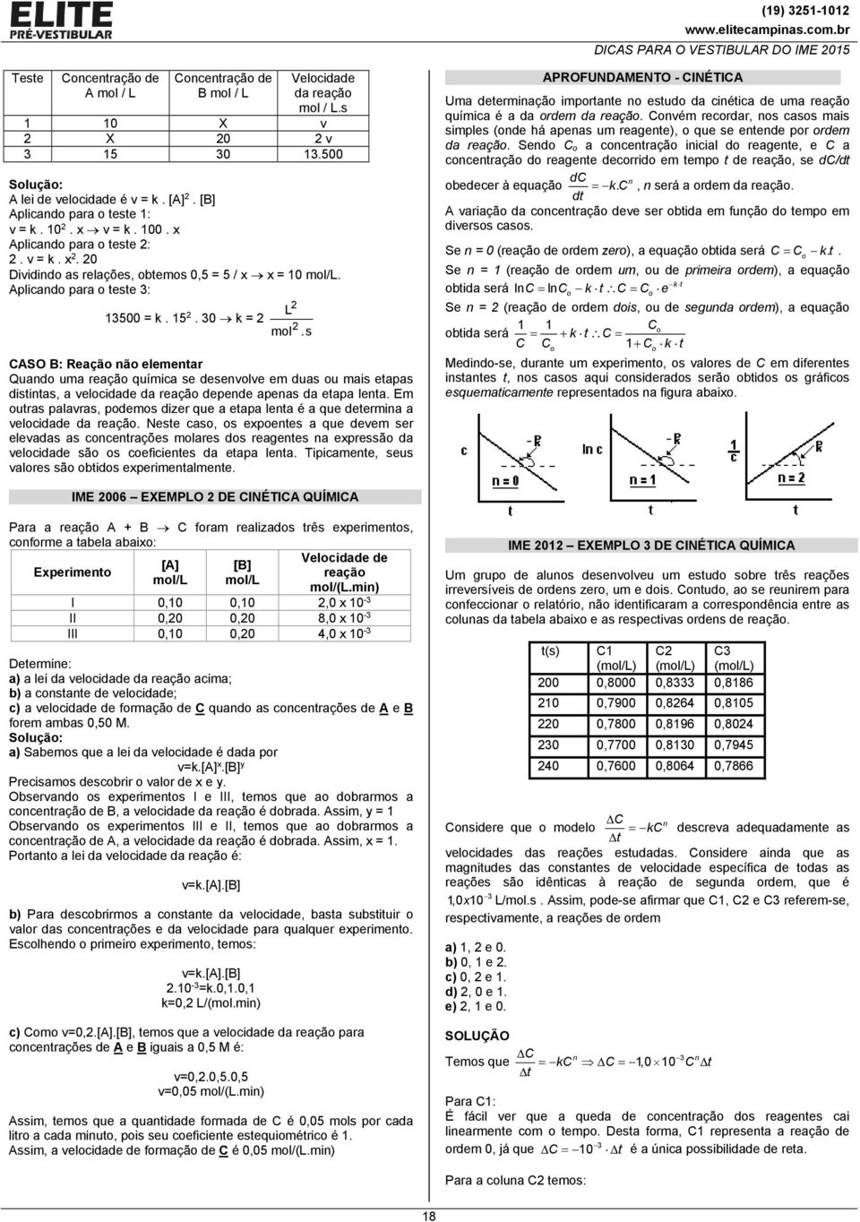 s AS B: eação ão elemetar Quado uma reação química se desevolve em duas ou mais etaas distitas, a velocidade da reação deede aeas da etaa leta.