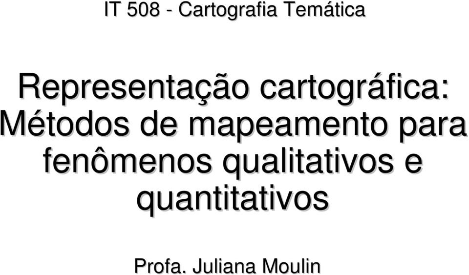 de mapeamento para fenômenos