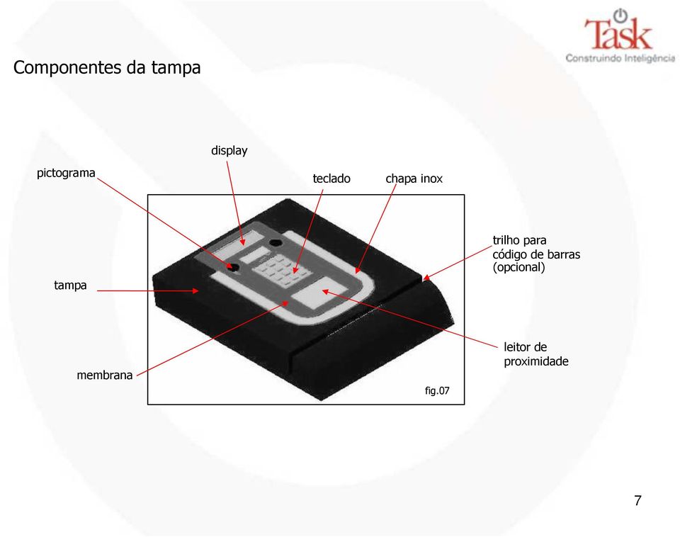 trilho para código de barras (