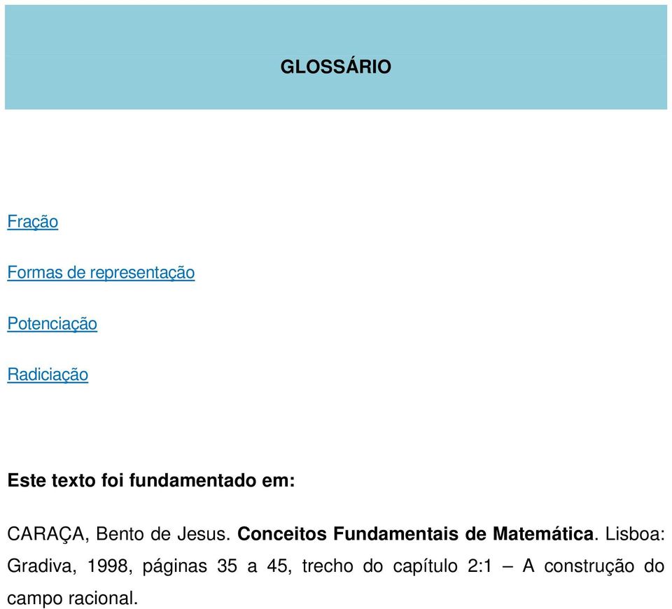 Jesus. Conceitos Fundamentais de Matemática.