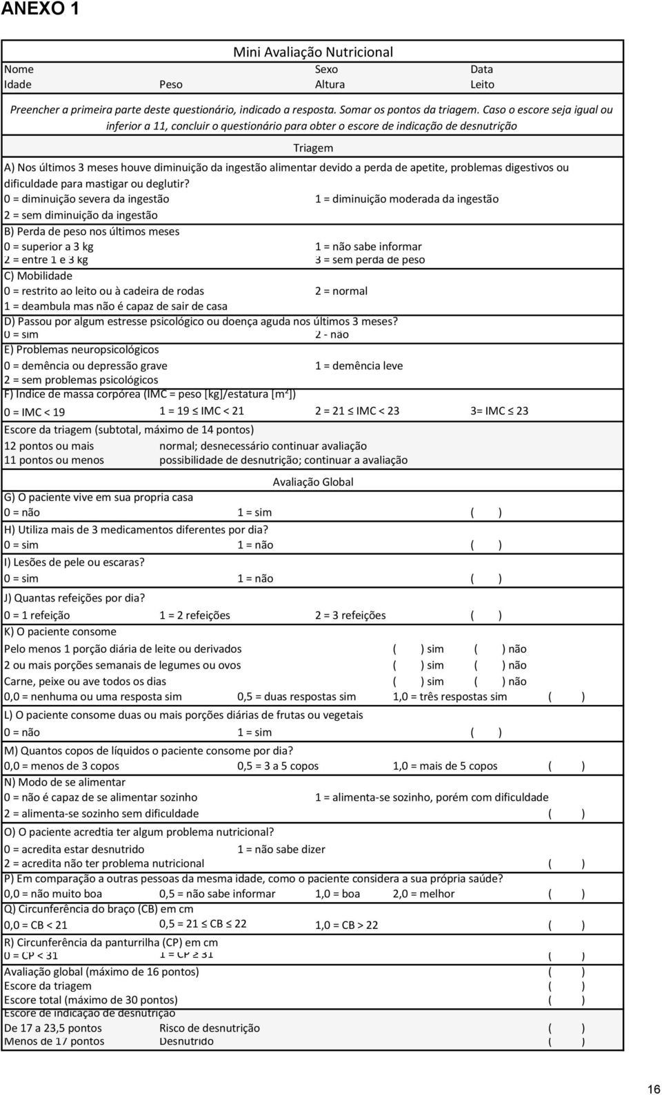 de apetite, problemas digestivos ou dificuldade para mastigar ou deglutir?