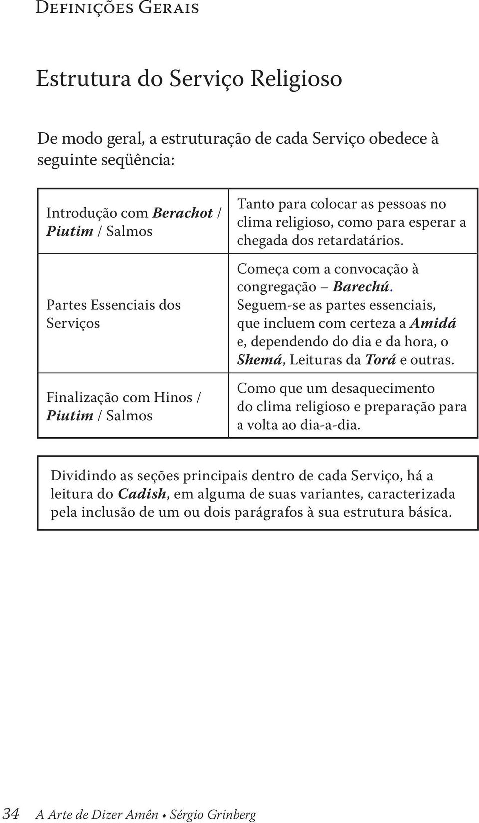 Seguem-se as partes essenciais, que incluem com certeza a Amidá e, dependendo do dia e da hora, o Shemá, Leituras da Torá e outras.