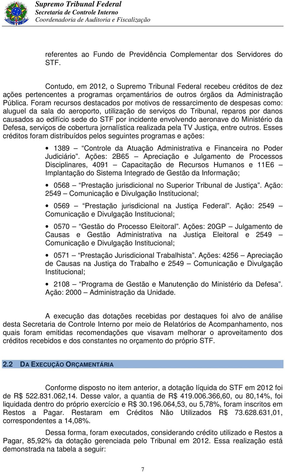 Foram recursos destacados por motivos de ressarcimento de despesas como: aluguel da sala do aeroporto, utilização de serviços do Tribunal, reparos por danos causados ao edifício sede do STF por