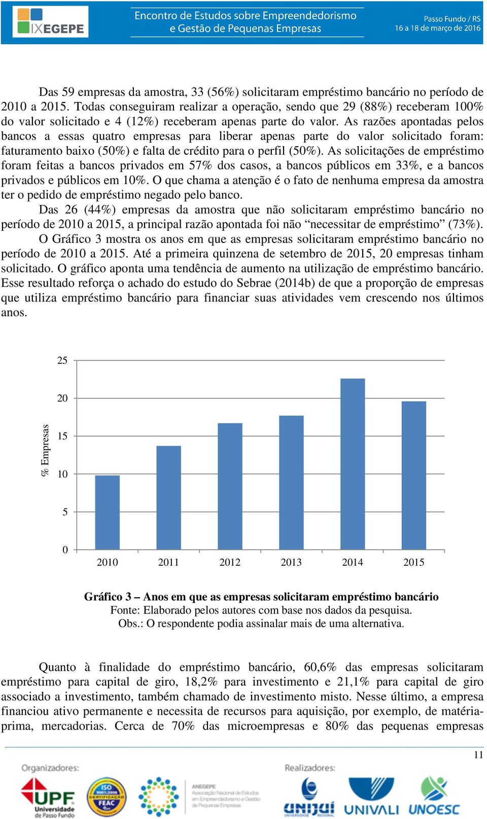 As razões apontadas pelos bancos a essas quatro empresas para liberar apenas parte do valor solicitado foram: faturamento baixo (50%) e falta de crédito para o perfil (50%).