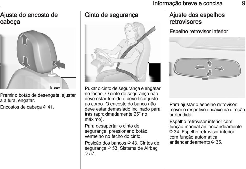 O encosto do banco não deve estar demasiado inclinado para trás (aproximadamente 25 no máximo). Para desapertar o cinto de segurança, pressionar o botão vermelho no fecho do cinto.