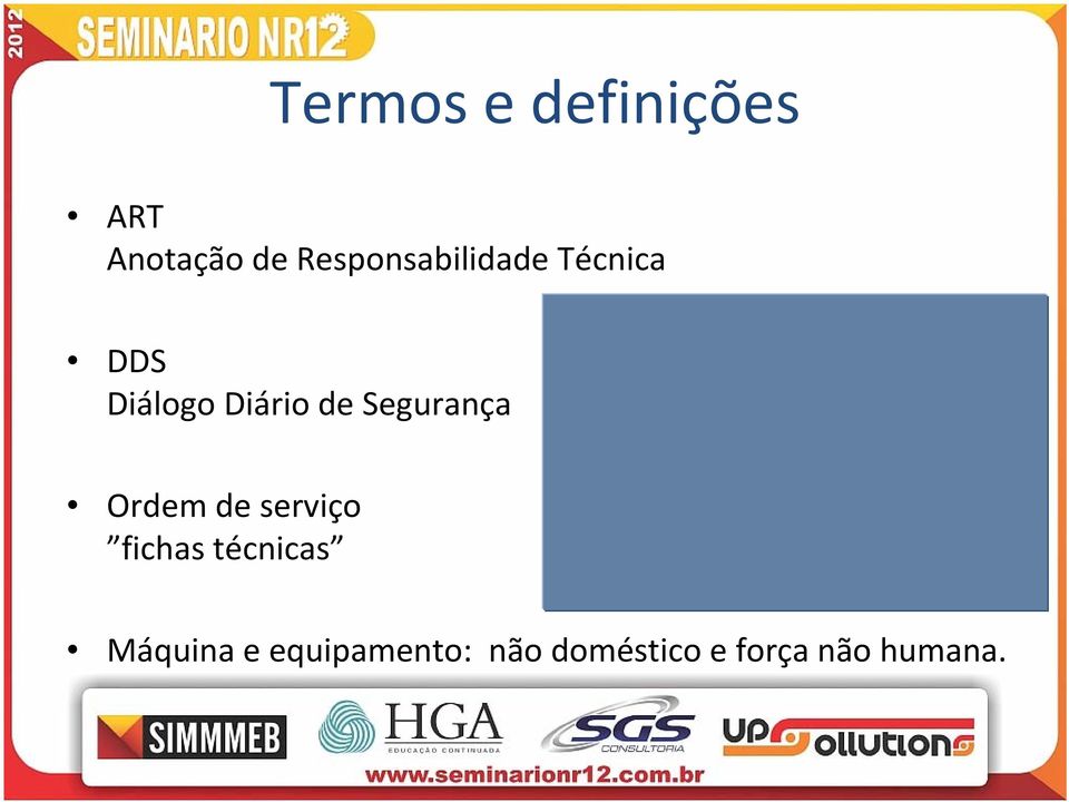 de Segurança Ordem de serviço fichas técnicas