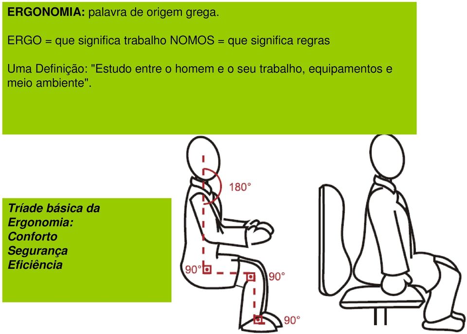 Uma Definição: "Estudo entre o homem e o seu trabalho,