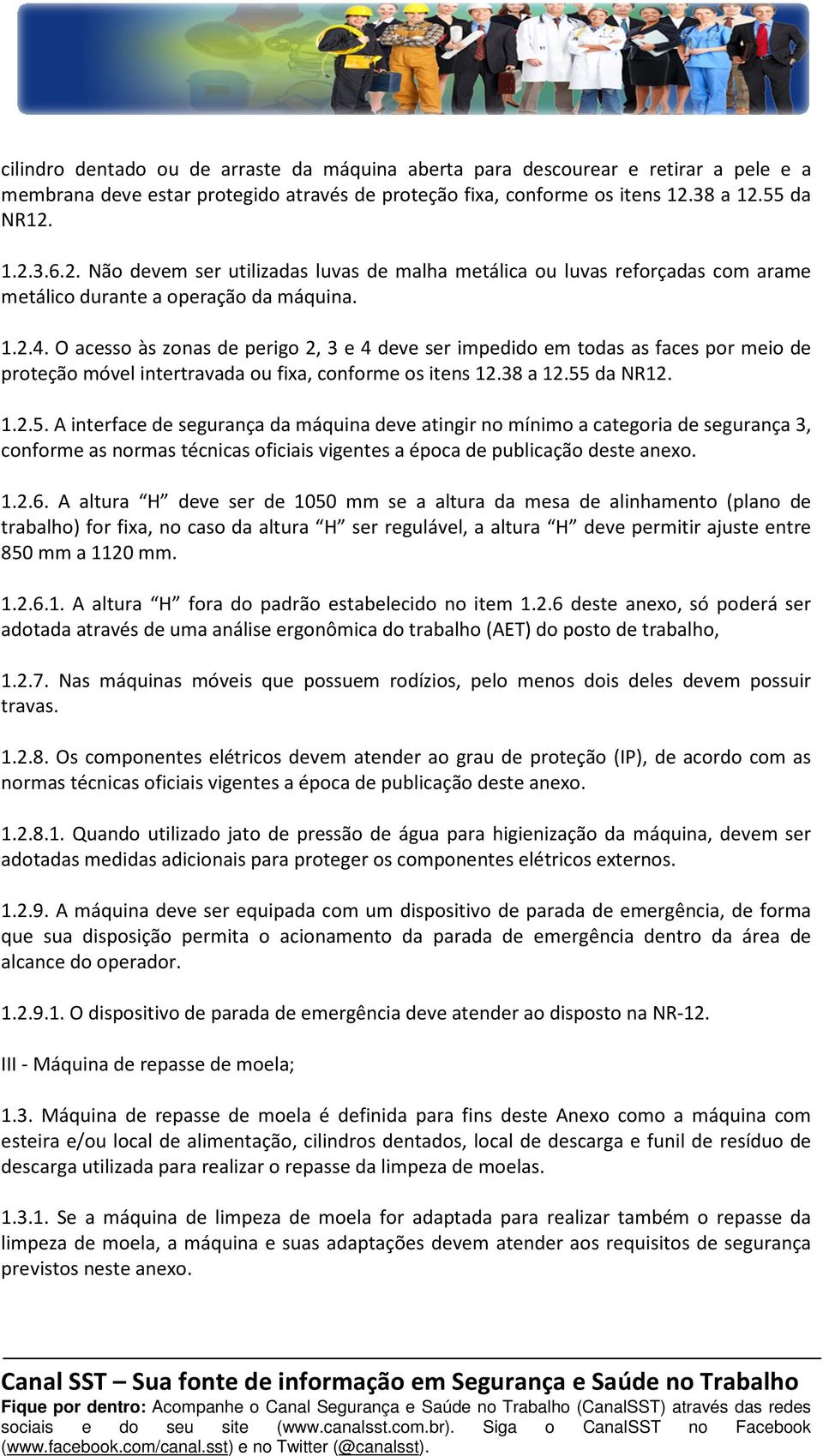 O acesso às zonas de perigo 2, 3 e 4 deve ser impedido em todas as faces por meio de proteção móvel intertravada ou fixa, conforme os itens 12.38 a 12.55