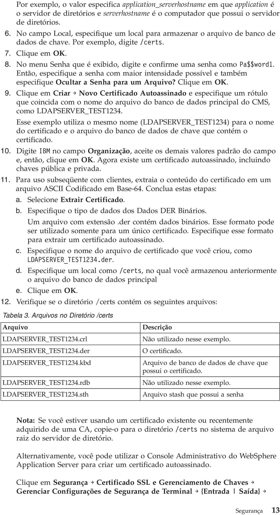 No menu Senha que é exibido, digite e confirme uma senha como Pa$$word1. Então, especifique a senha com maior intensidade possível e também especifique Ocultar a Senha para um Arquivo? Clique em OK.