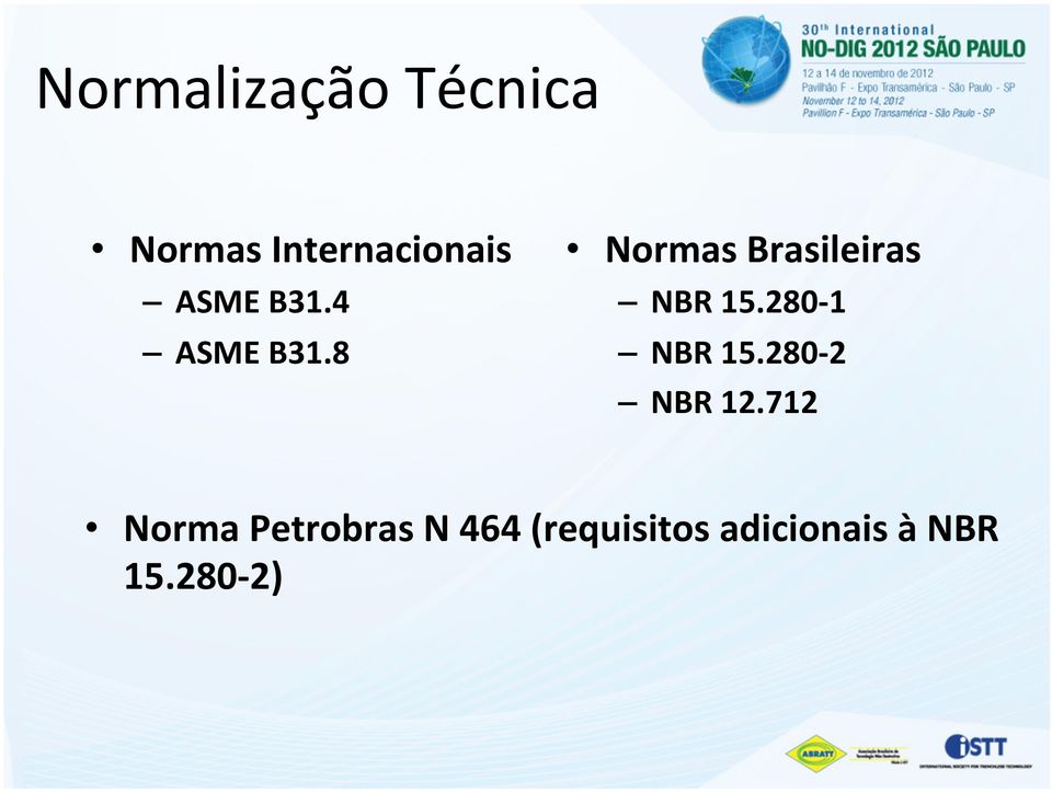 8 Normas Brasileiras NBR 15.280-1 NBR 15.
