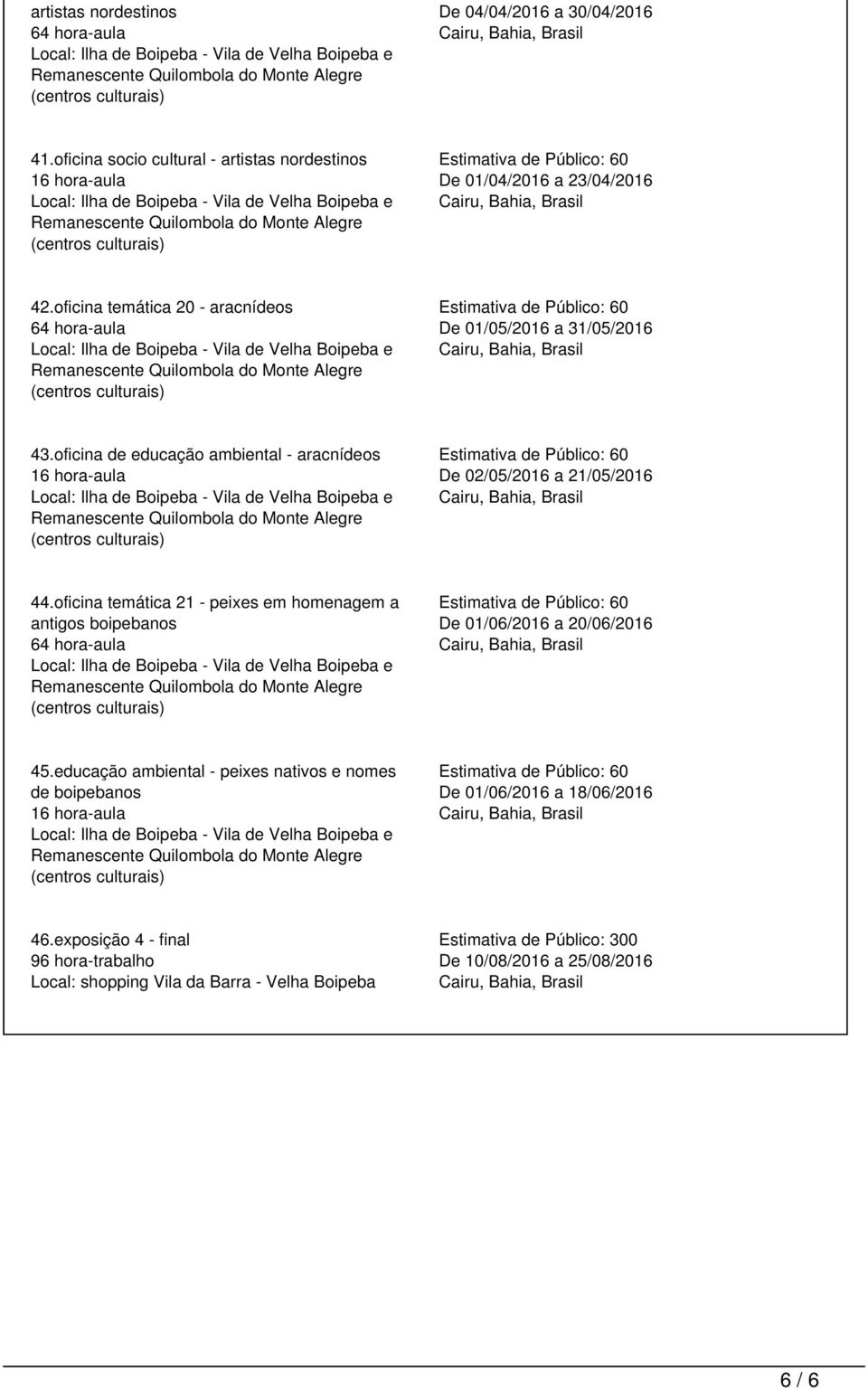 oficina de educação ambiental - aracnídeos De 02/05/2016 a 21/05/2016 44.