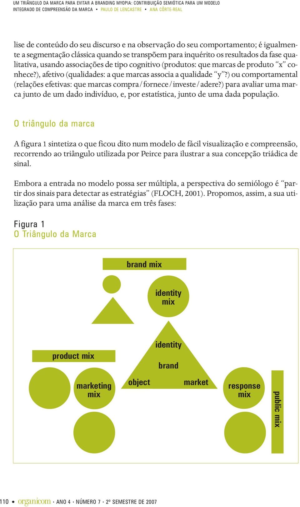 ) para avaliar uma marca junto de um dado indivíduo, e, por estatística, junto de uma dada população.