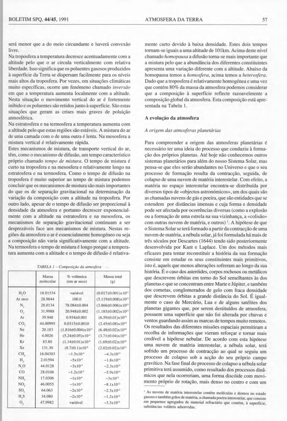 Isso significa que os poluentes gasosos produzidos à superfície da Terra se dispersam facilmente para os níveis mais altos da troposfera.