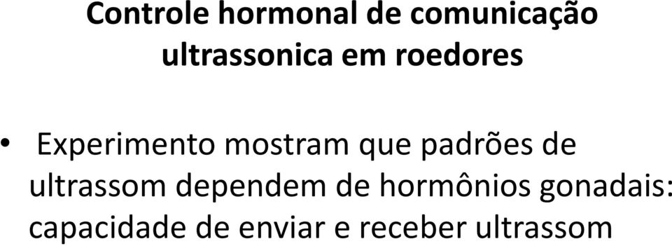 mostram que padrões de ultrassom dependem