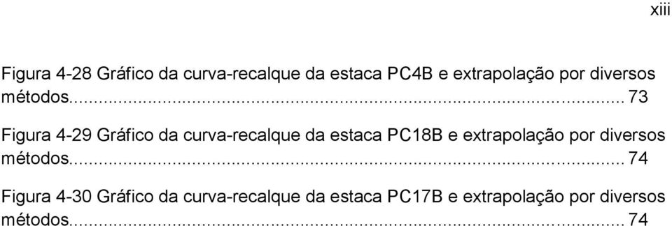 .. 73 Figura 4-29 Gráfico da curva-recalque da estaca PC18B e