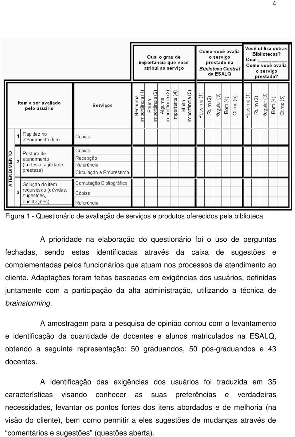 Adaptações foram feitas baseadas em exigências dos usuários, definidas juntamente com a participação da alta administração, utilizando a técnica de brainstorming.