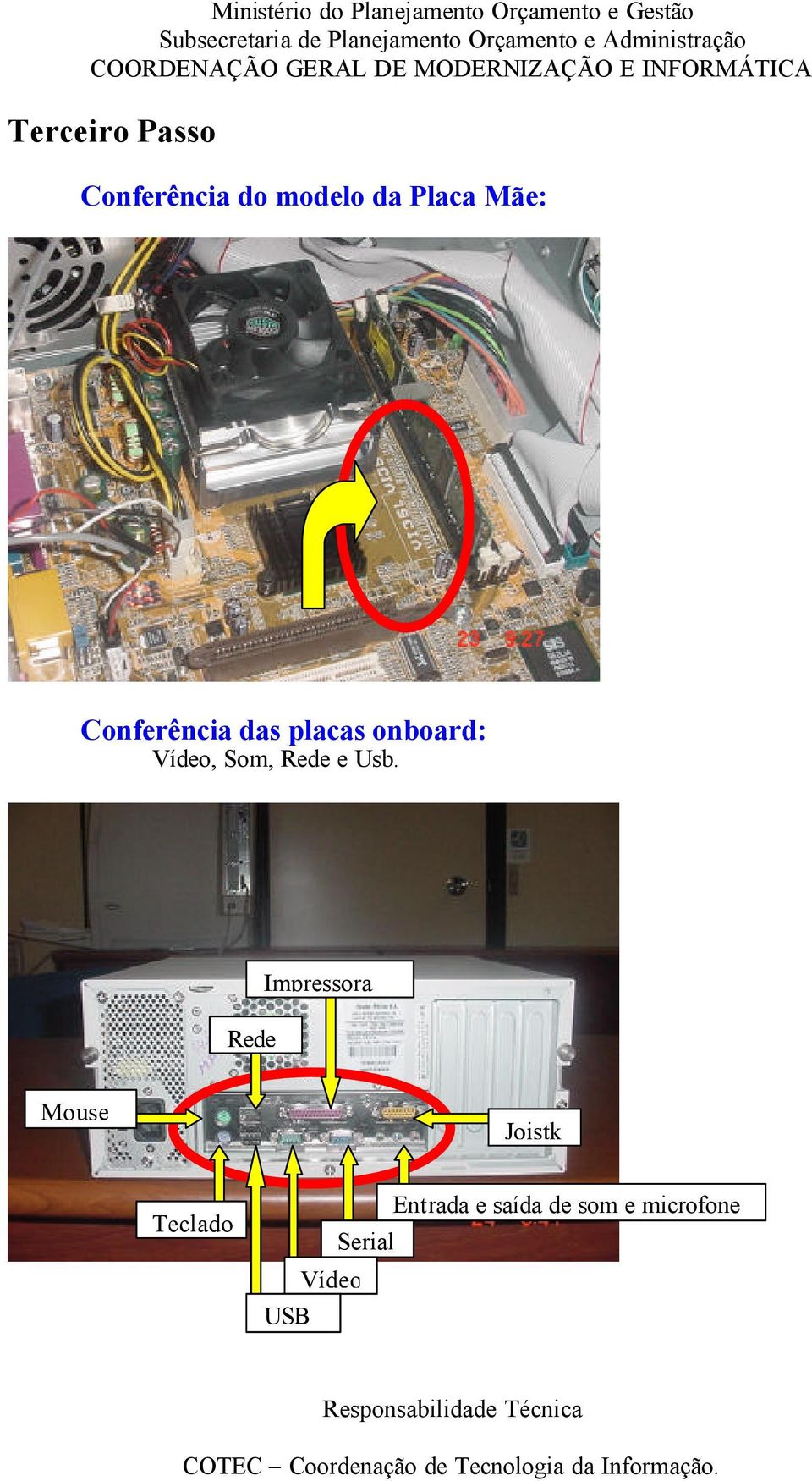 Rede e Usb.