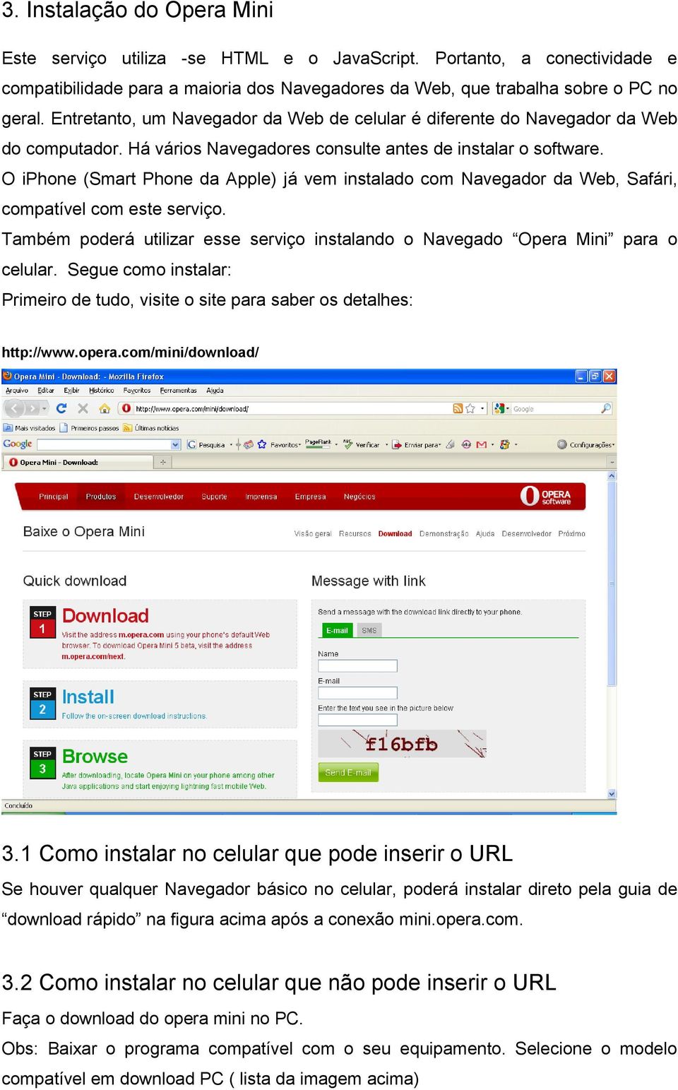 O iphone (Smart Phone da Apple) já vem instalado com Navegador da Web, Safári, compatível com este serviço. Também poderá utilizar esse serviço instalando o Navegado Opera Mini para o celular.