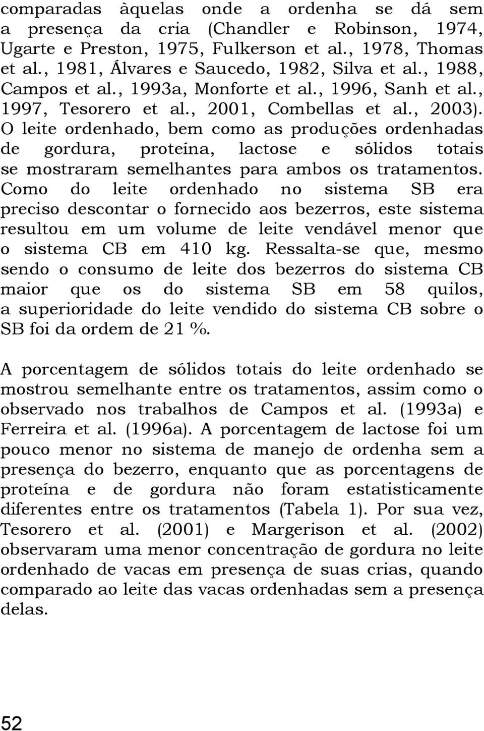 O leite ordenhado, bem como as produções ordenhadas de gordura, proteína, lactose e sólidos totais se mostraram semelhantes para ambos os tratamentos.