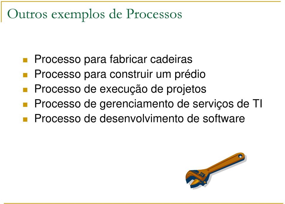 de execução de projetos Processo de gerenciamento de