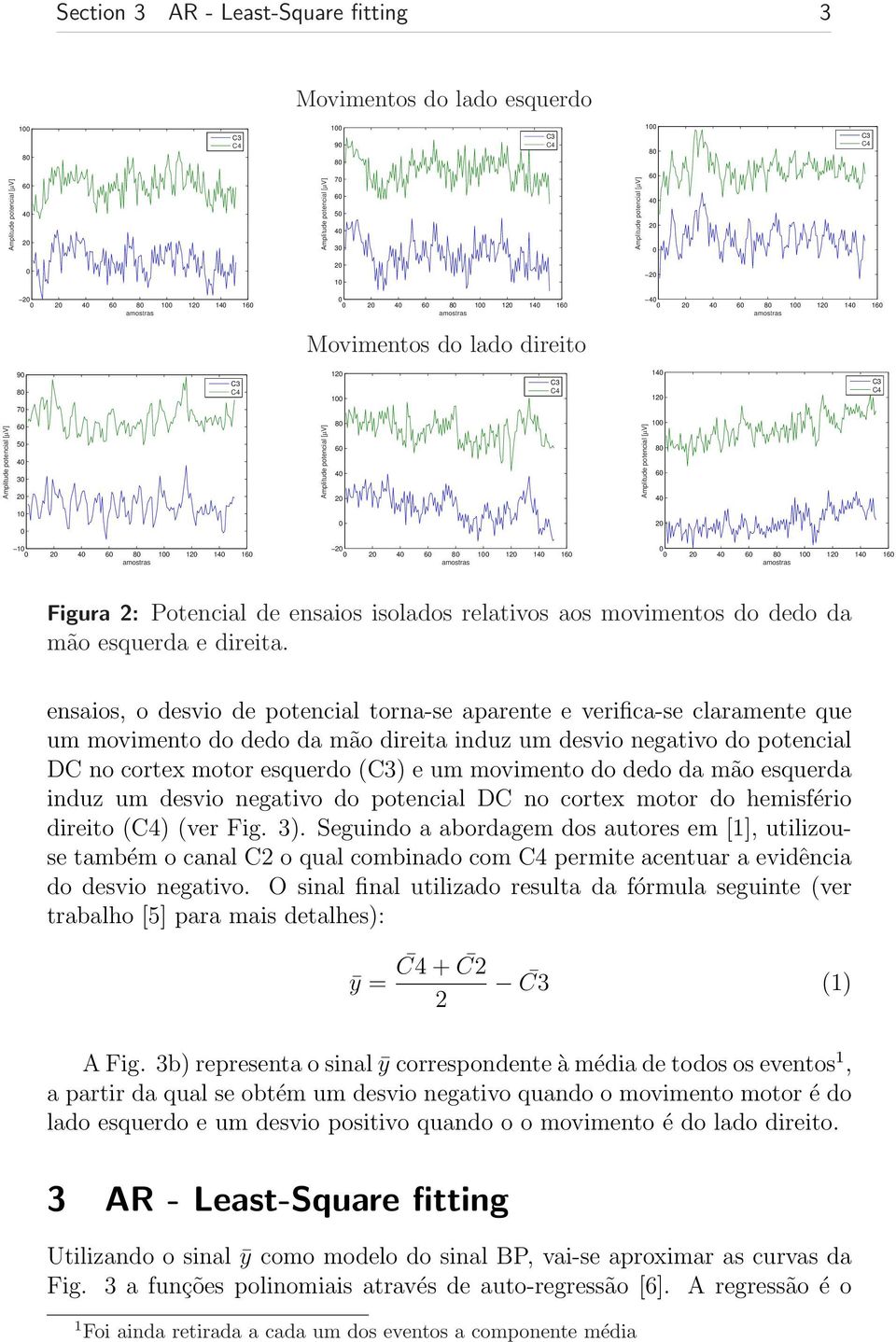 4 6 8 2 4 6 2 2 4 6 8 2 4 6 2 4 6 8 2 4 6 Figura 2: Potencial de ensaios isolados relativos aos movimentos do dedo da mão esquerda e direita.