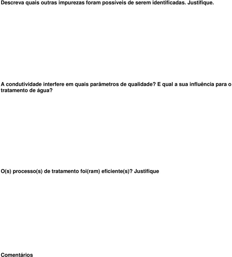 A condutividade interfere em quais parâmetros de qualidade?