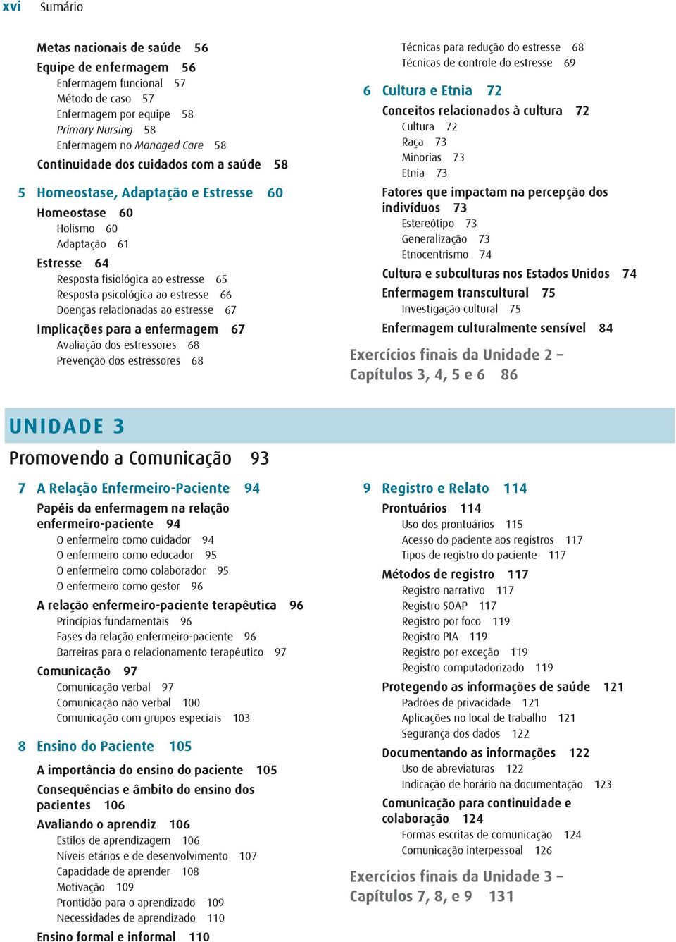 relacionadas ao estresse 67 Implicações para a enfermagem 67 Avaliação dos estressores 68 Prevenção dos estressores 68 Técnicas para redução do estresse 68 Técnicas de controle do estresse 69 6